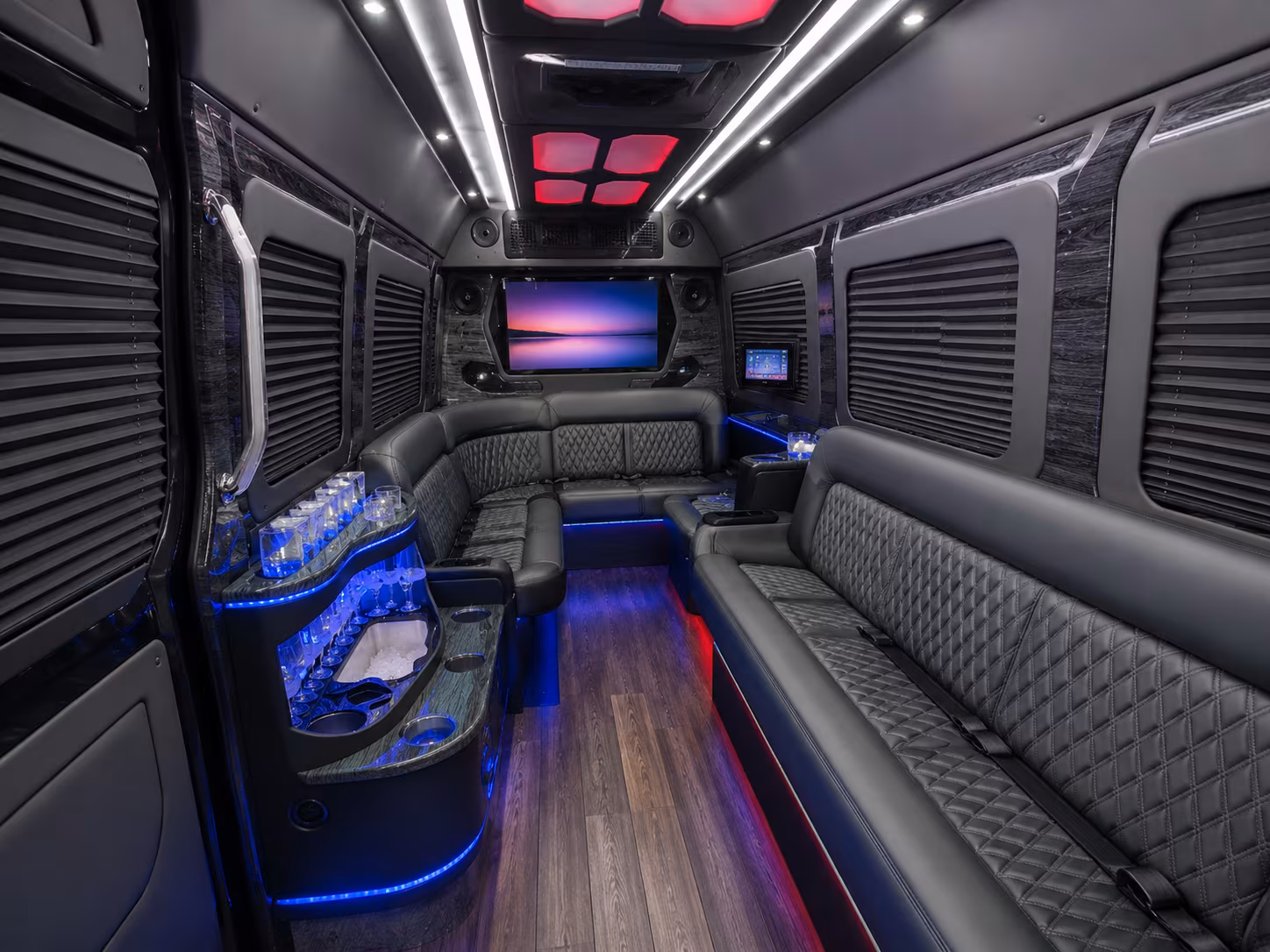 corpus christi 40 passenger party bus inside