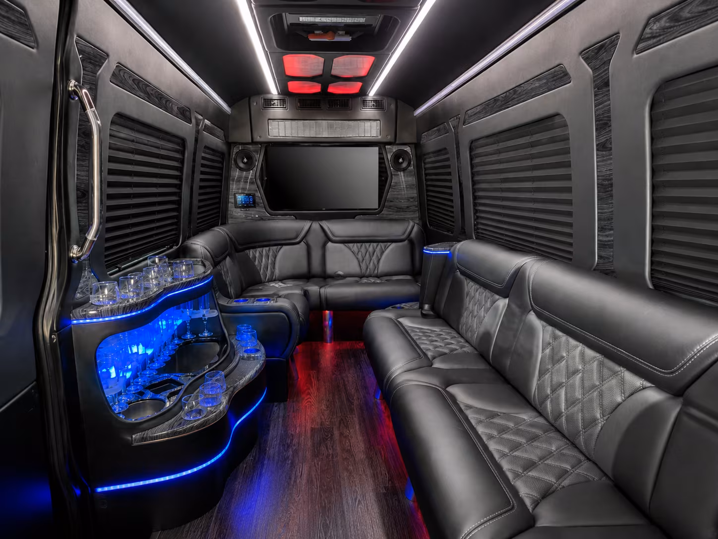 corpus christi 50 passenger party bus inside